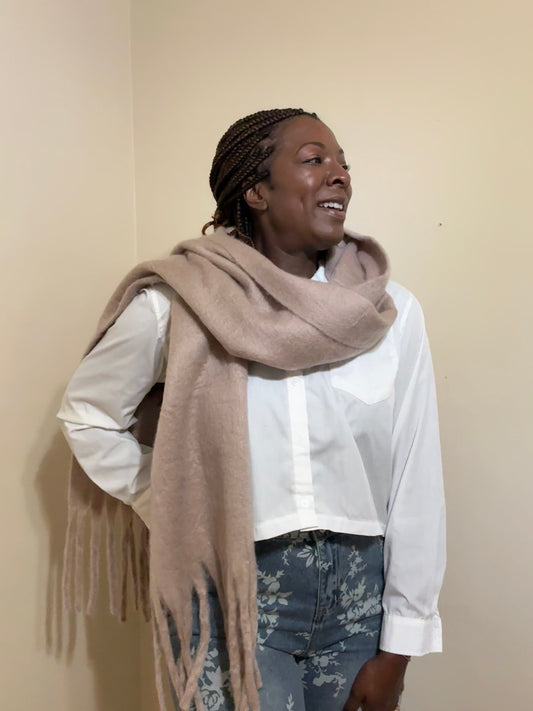 The Alpine Fringe Scarf — Oversized & Ultra-Soft