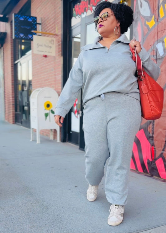 Plus Size Half-Zip Modal Jogger Lounge Set – Cozique Aspen