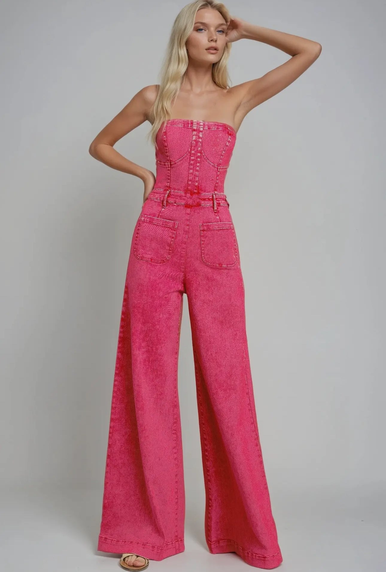 Denim Corset Jumpsuit