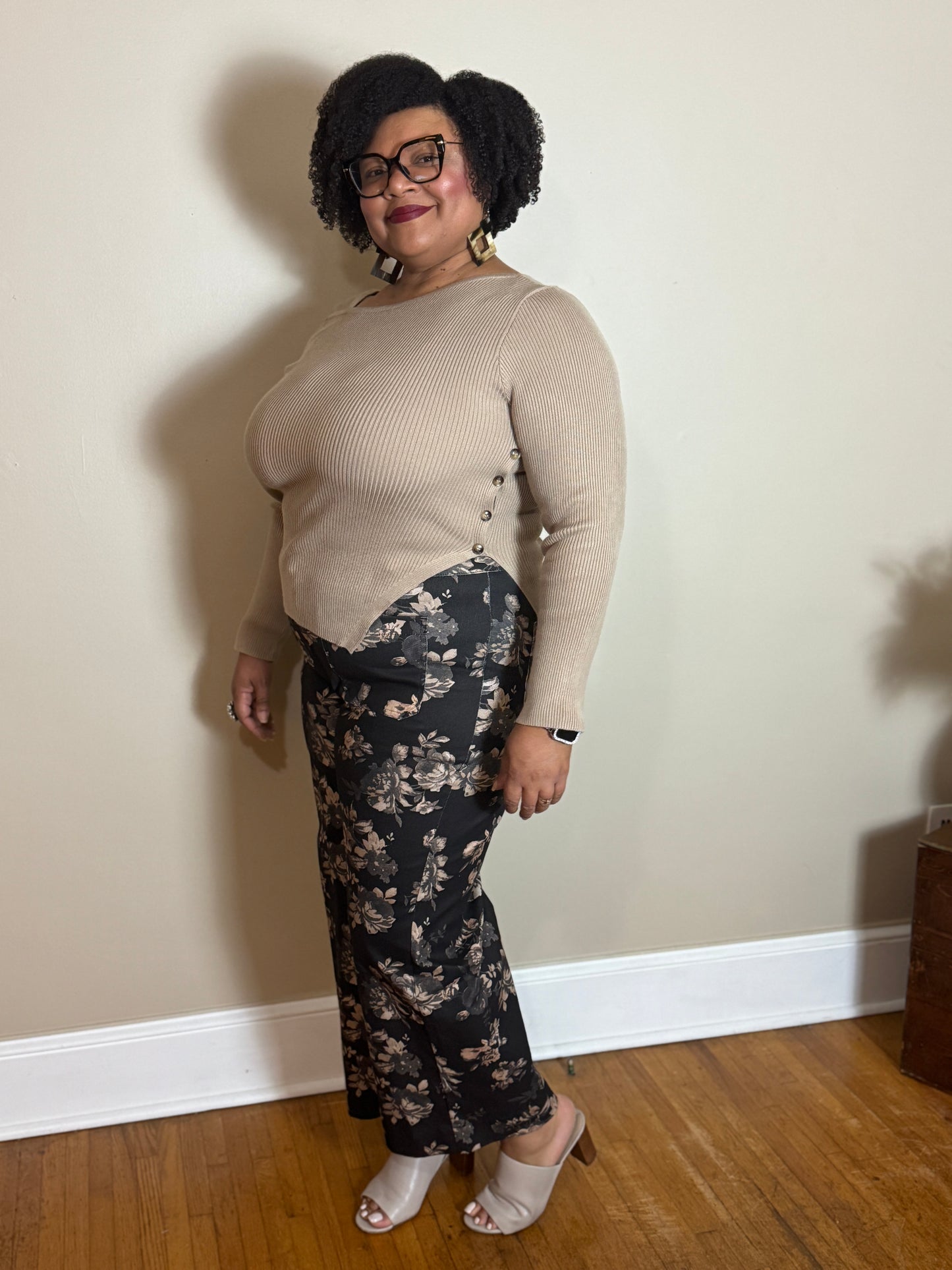 PLUS Floral Wide-Leg Pants – Tessa