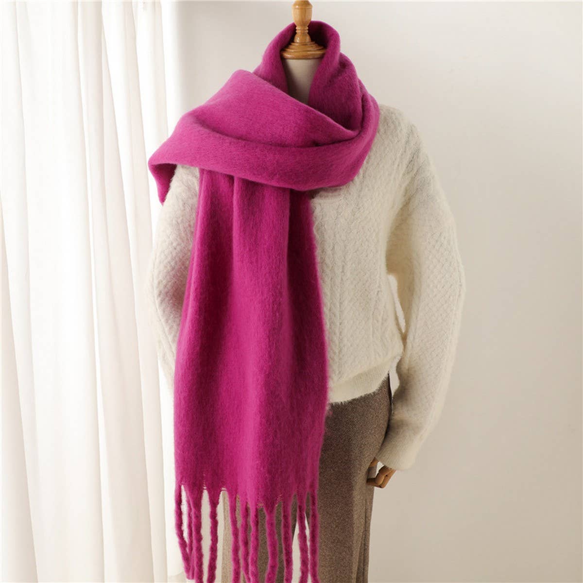 The Alpine Fringe Scarf — Oversized & Ultra-Soft