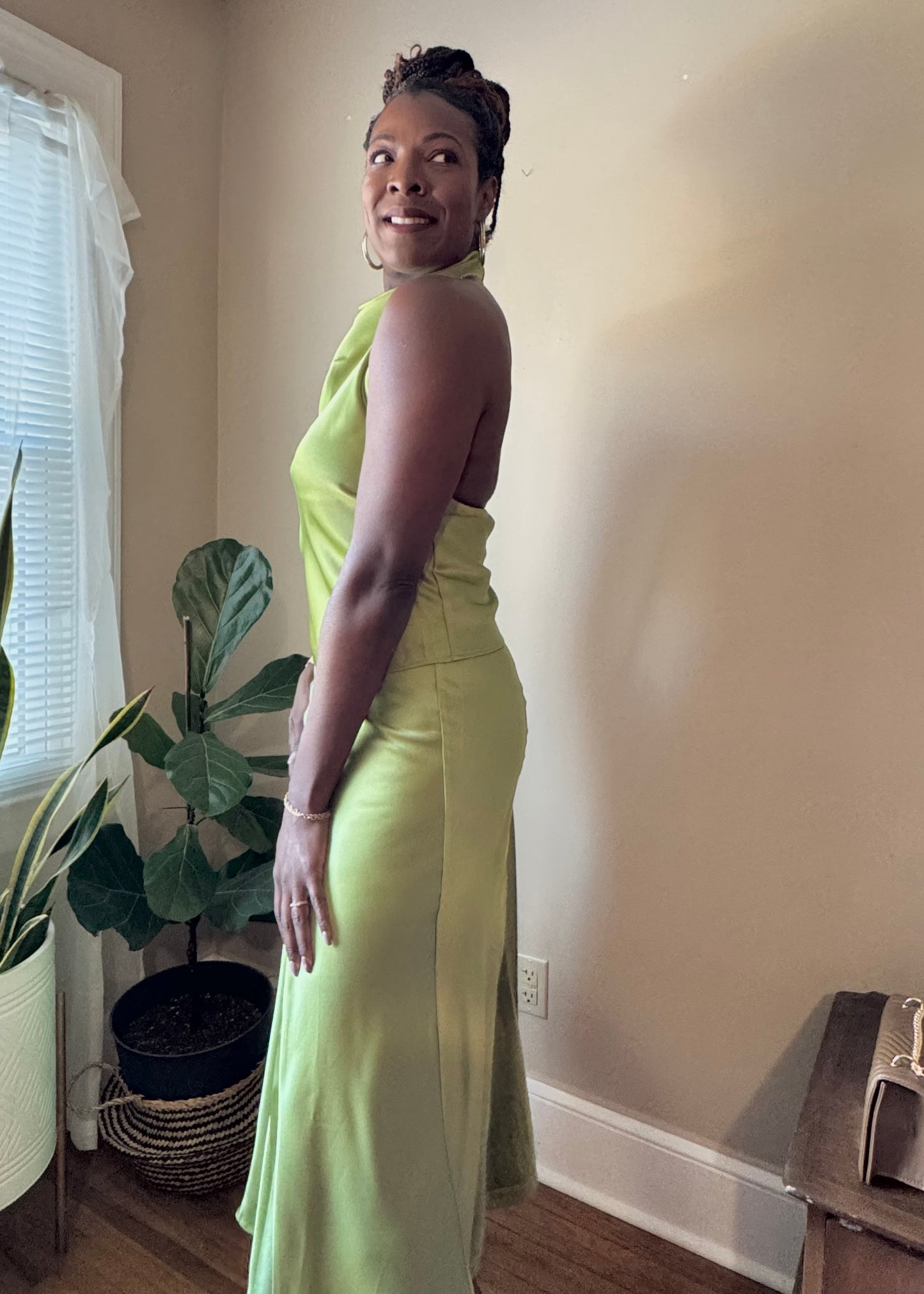 Satin Midi Skirt – Luxe Skirt