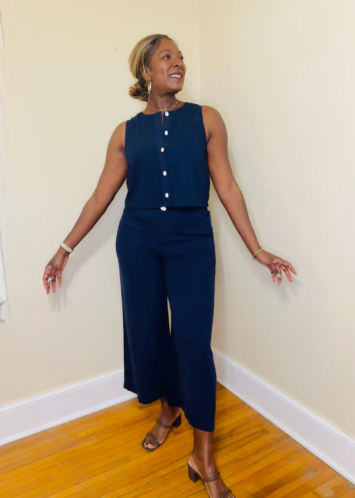 Wide Leg Linen Blend Cropped Pants The Harper – Relaxed Fit