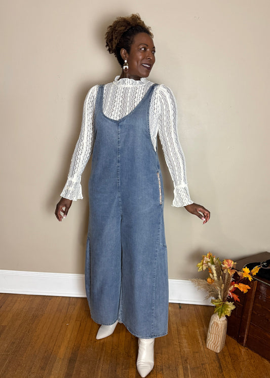 Washed Tencel Chambray Jumpsuit Romper – Aria