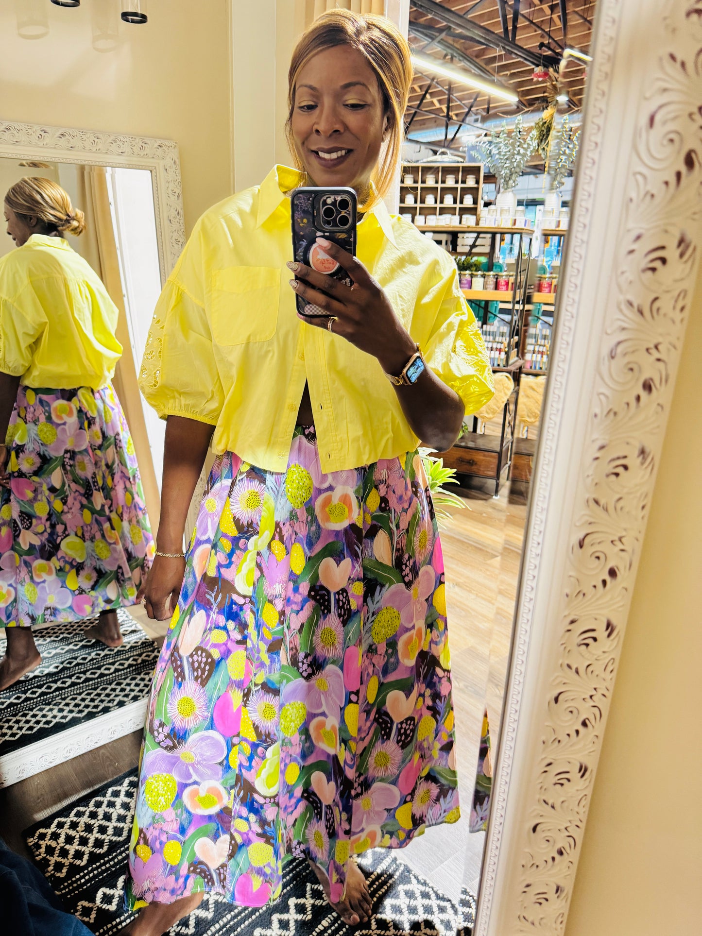 Floral Cotton Skirt