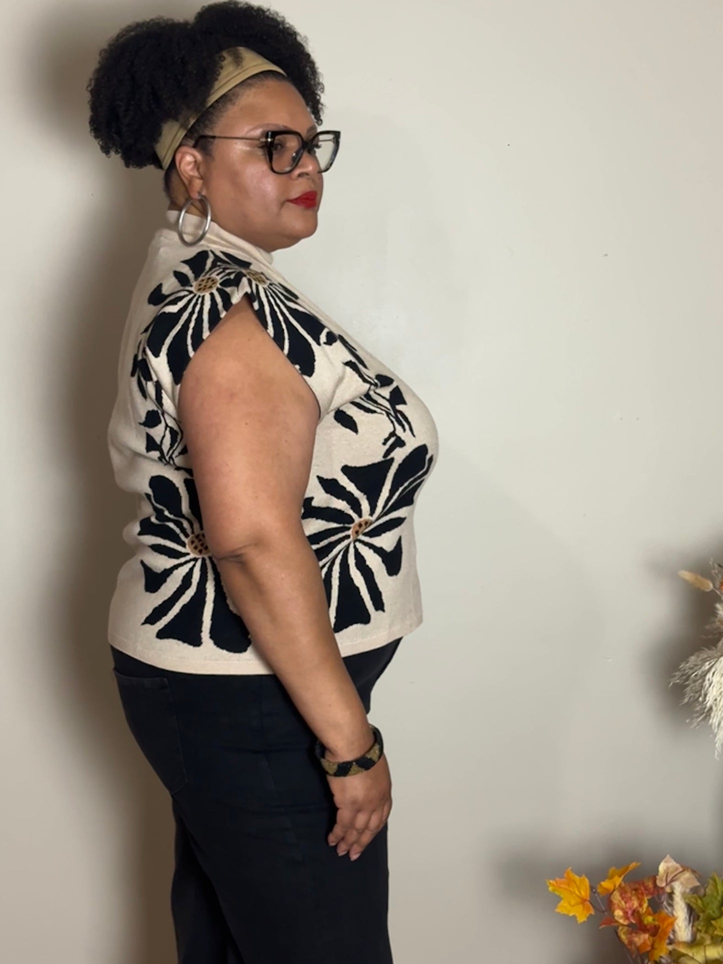 Mock Neck Floral Knit Top – Carina MISSY & PLUS