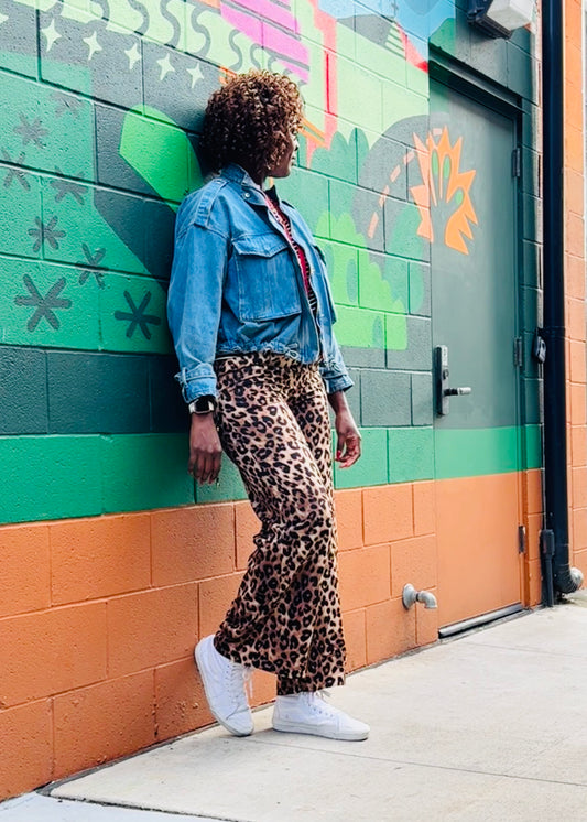 Taleah Straight Leg Leopard Print Pants