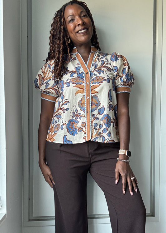 Paisley Print Top