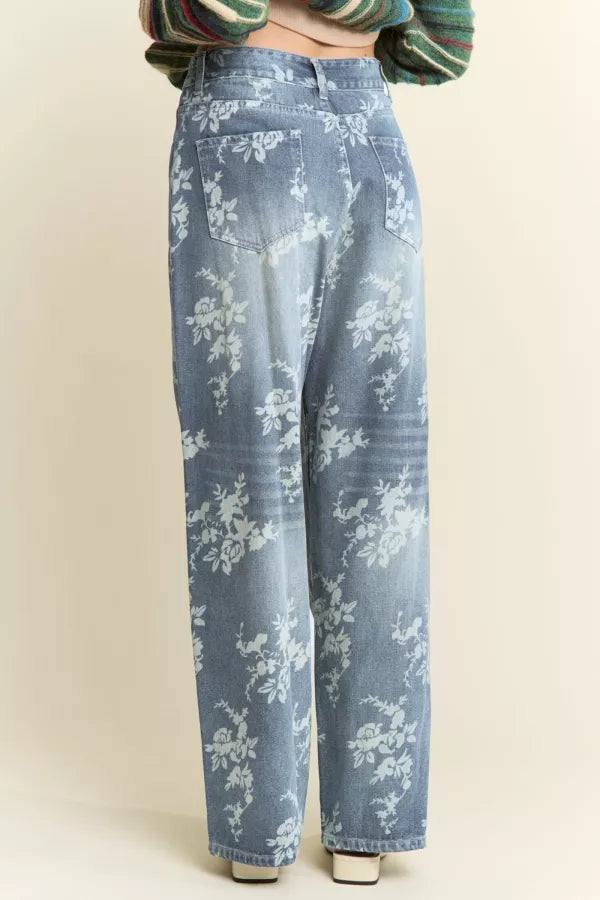 Vintage Floral Wide-Leg Jean – The Maribel