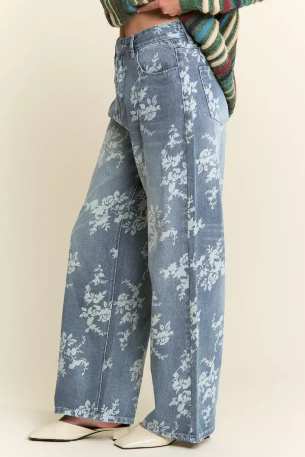 Vintage Floral Wide-Leg Jean – The Maribel