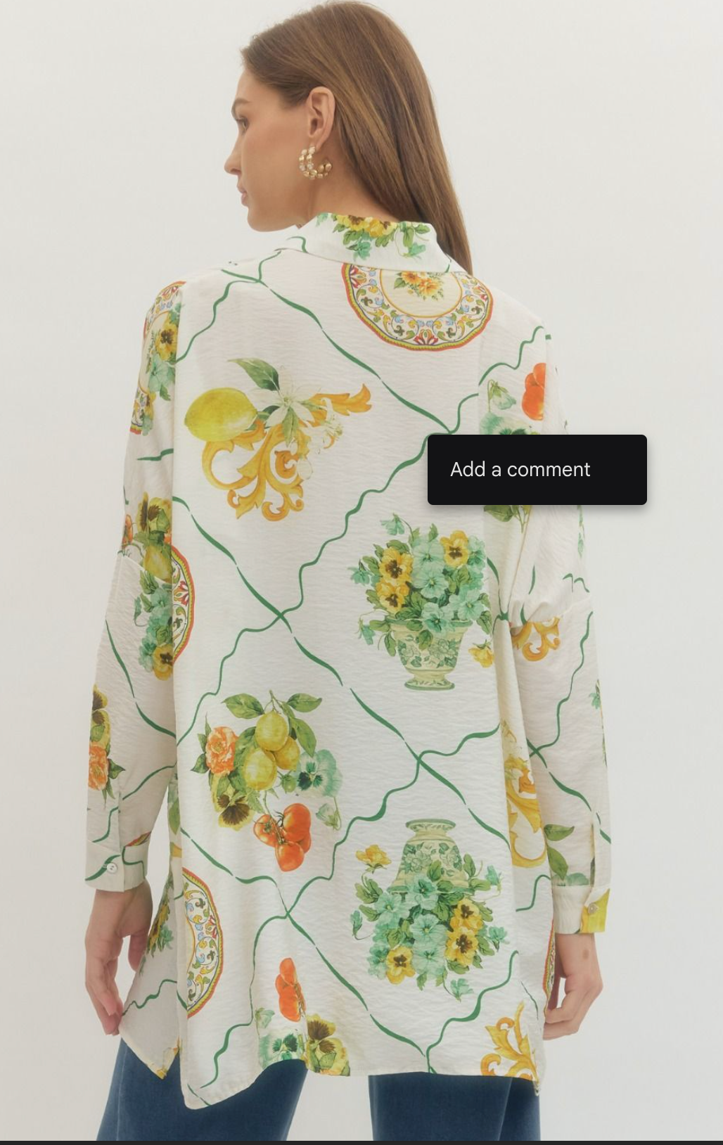 Long Sleeve Print Blouse