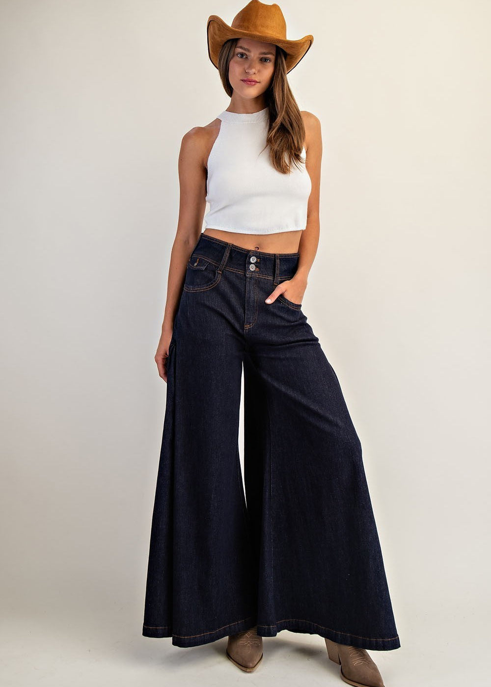 Palazzo Wide Leg Jeans