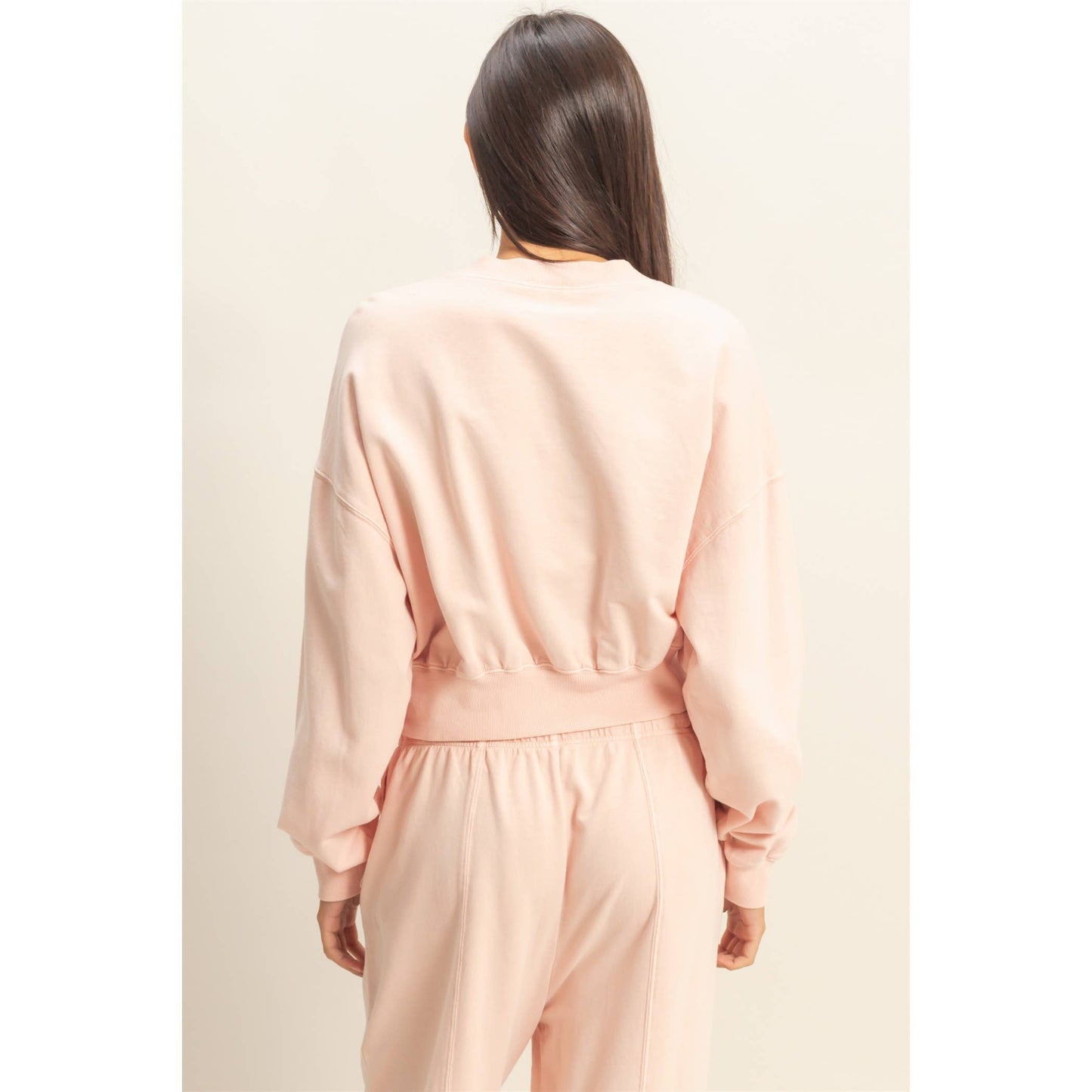 Relaxed Cropped Cotton Sweatshirt – Cozique Uptown Top