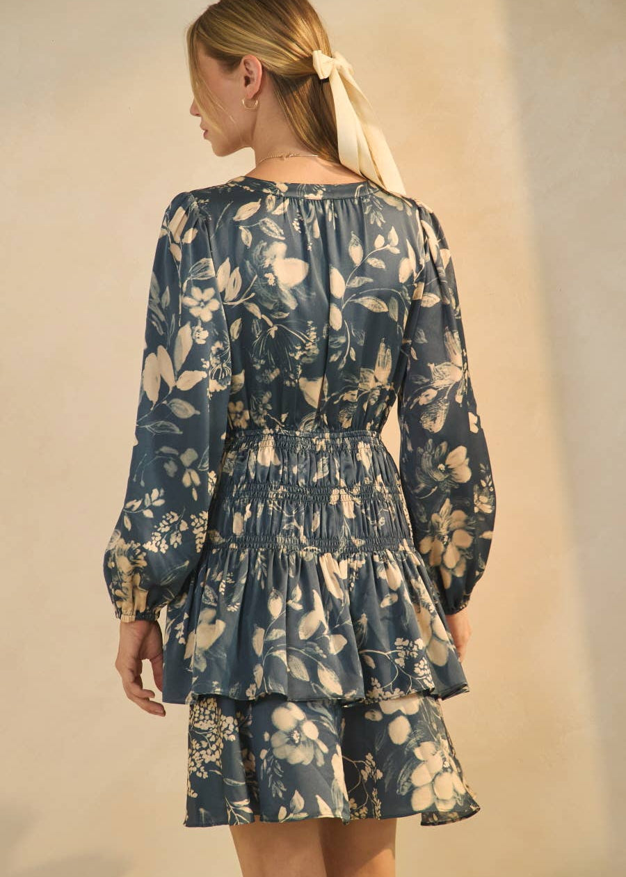 Floral Printed Peplum Dress