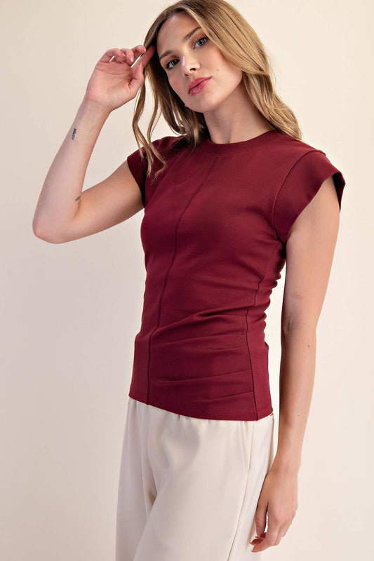 Structured Cap Sleeve Top – Ceci