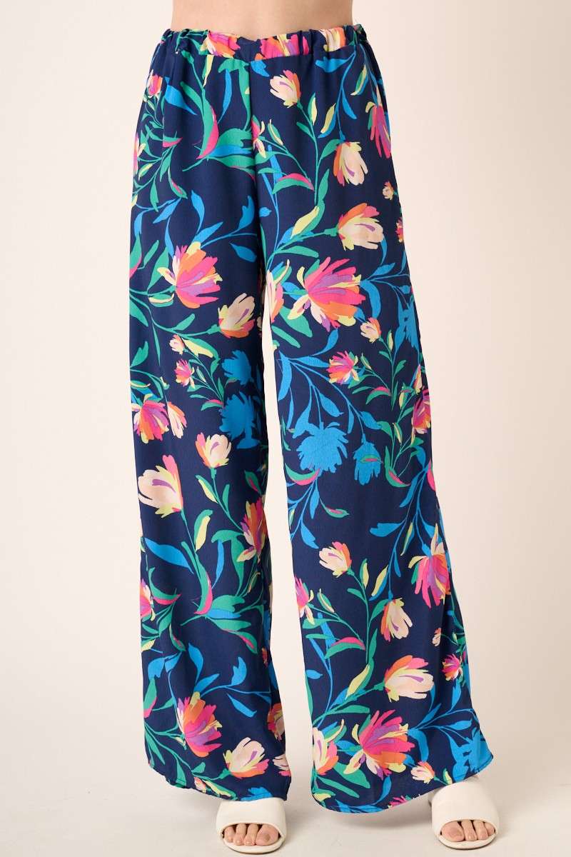 Tara Wide Leg Floral Print Pants