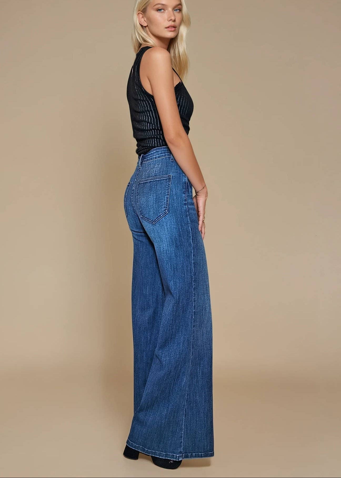 side view of back pocket of jeans