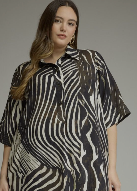 women wearing brown and white zebra print dress