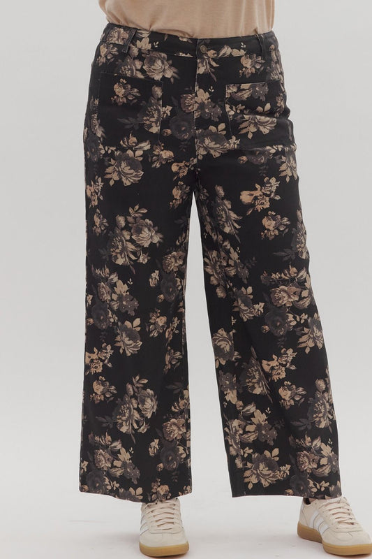 PLUS Floral Wide-Leg Pants – Tessa