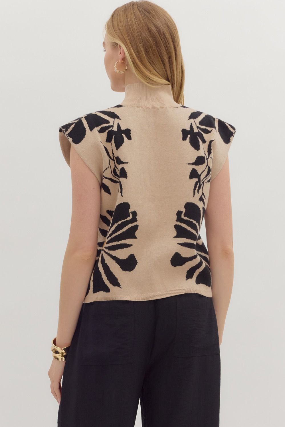Mock Neck Floral Knit Top – Carina MISSY & PLUS