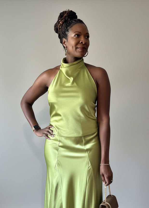Satin Halter Neck - Luxe Top