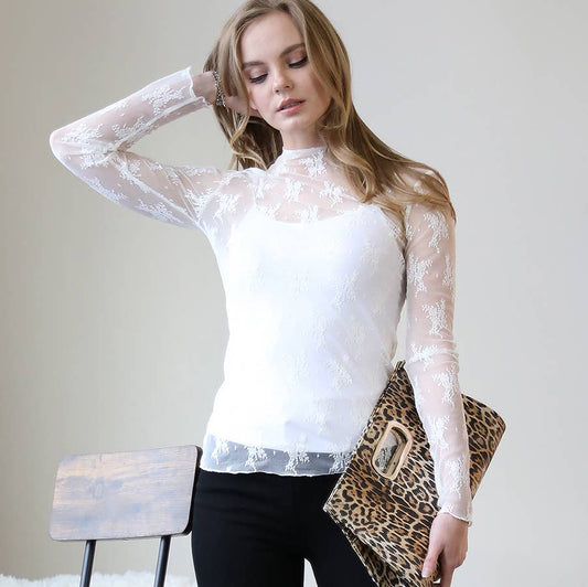 LACE SEE-THROUGH LAYERING TOP
